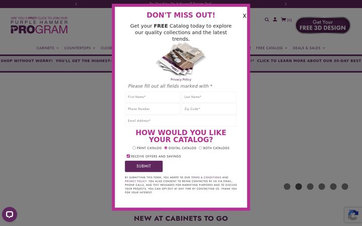 Screenshot von cabinetstogo.com