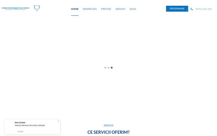 Capture d'écran de cabinetstomatologicdrtaberei.ro