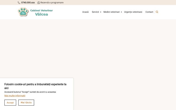Snimka zaslona za cabinetveterinarvalcea.ro