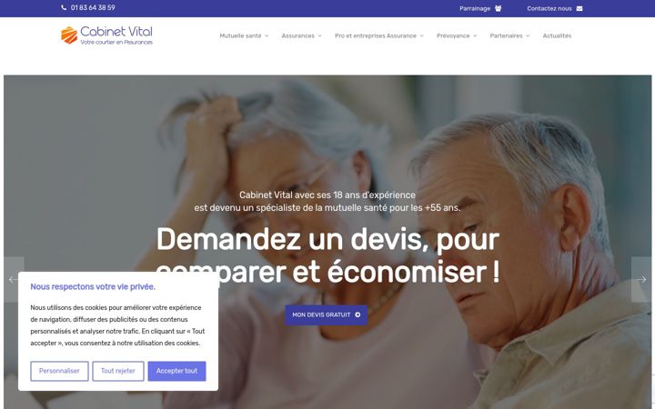 Screenshot von cabinetvital.fr