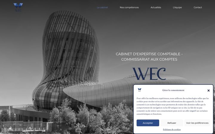 Screenshot of cabinetwec.fr
