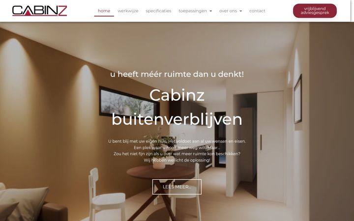 Snimka zaslona za cabinz.nl