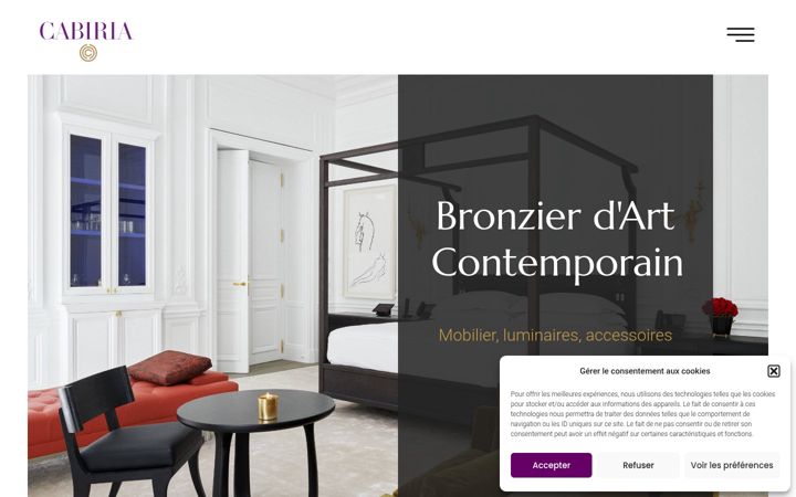Screenshot of cabiria.fr
