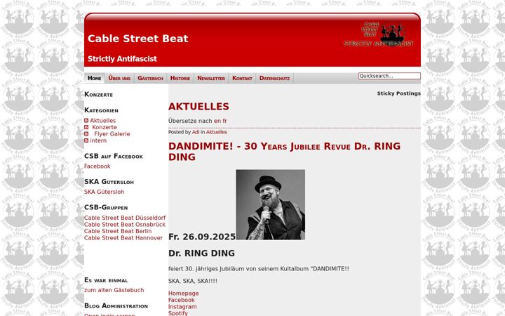 Snimka zaslona za cable-street-beat.de