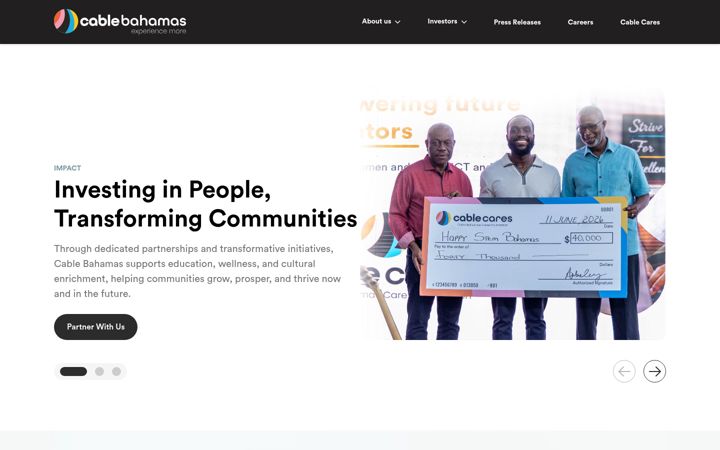 Screenshot of cablebahamas.com