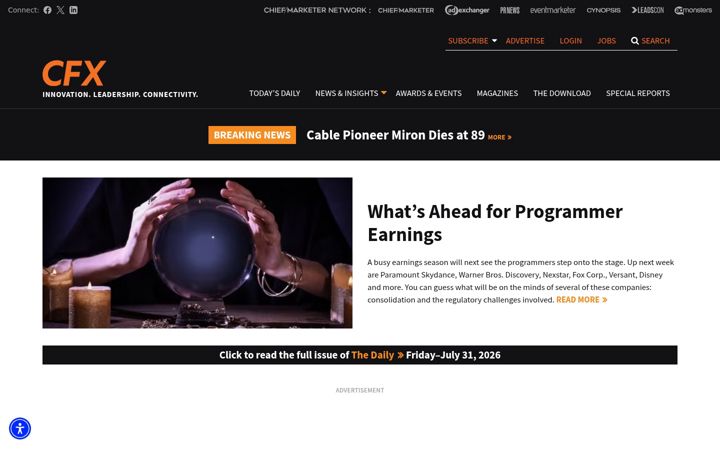 Screenshot of cablefax.com