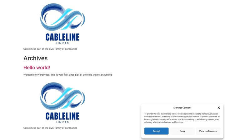 Zrzut ekranu cableline.ie