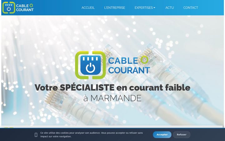 Screenshot of cableocourant.fr