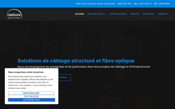 Capture d'écran de cablestrie.ca