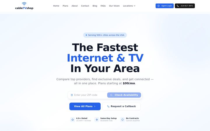 Screenshot of cabletvshop.com