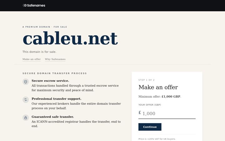 Screenshot di cableu.net