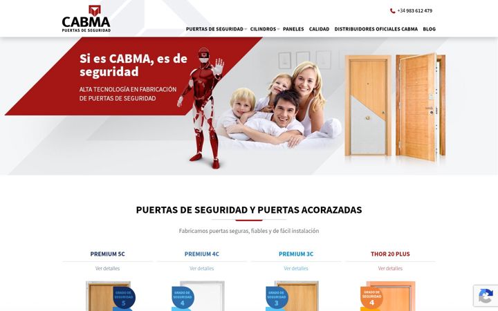 Екранна снимка на cabma.es