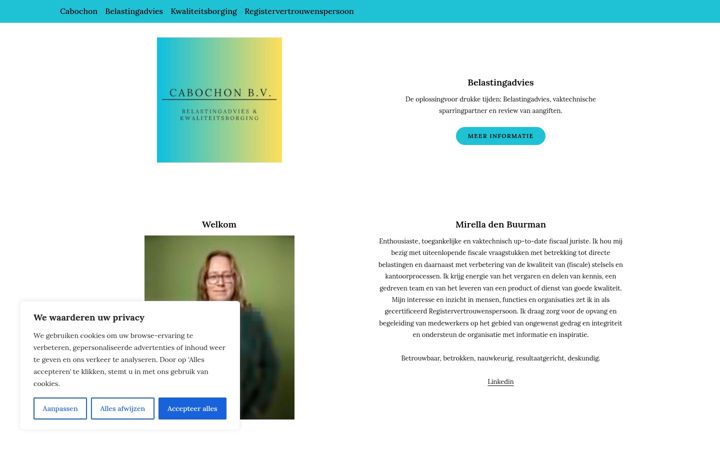 Screenshot of cabochon-advies.nl
