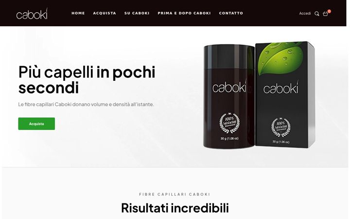 Captură de ecran a cabokiitalia.it