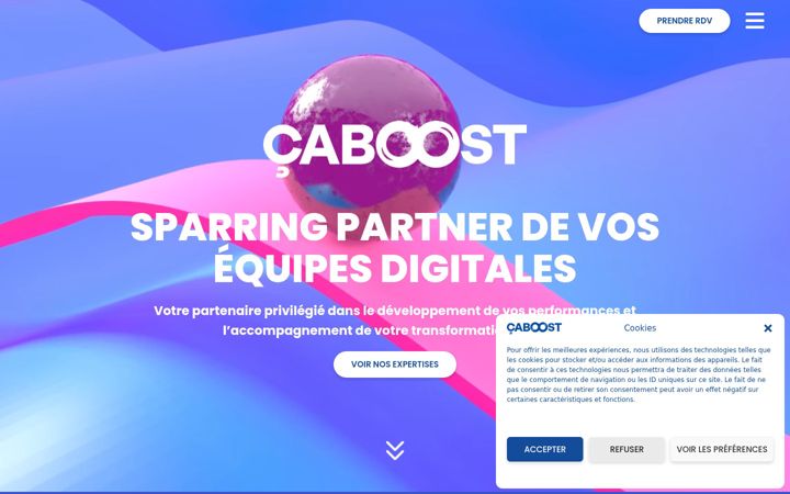 Screenshot of caboost.fr