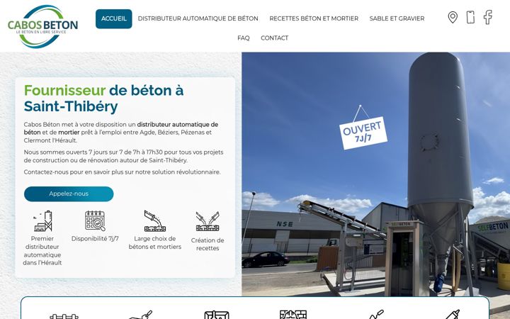 Snímek obrazovky cabos-beton.fr