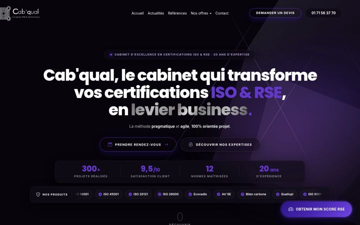 Screenshot of cabqual.fr