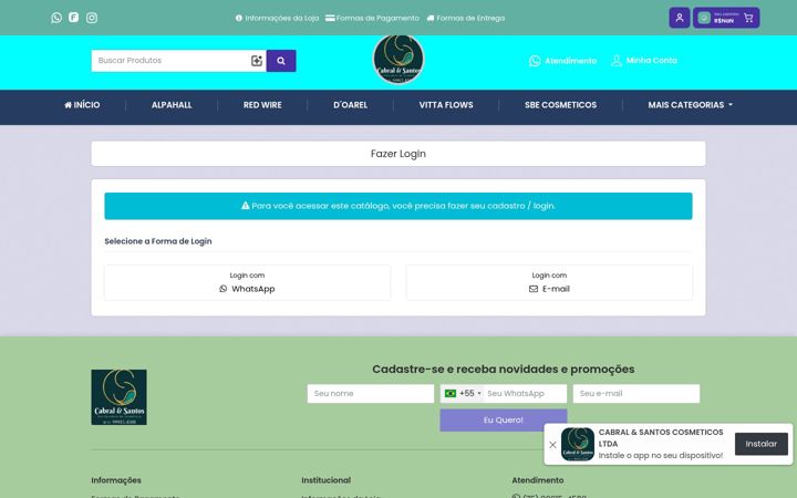 Snimka zaslona za cabralsantos.app.br