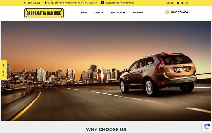 Screenshot of cabramattacarhire.com.au