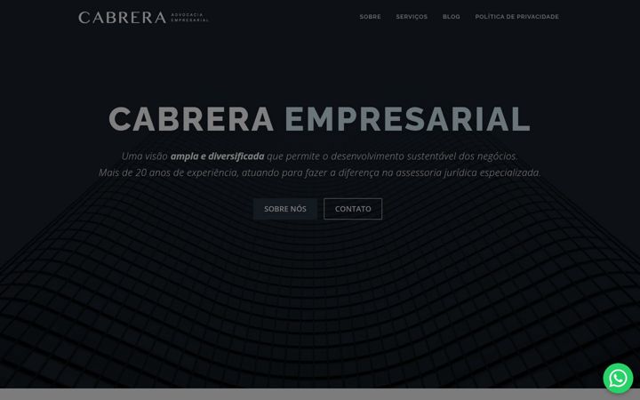 Snimka zaslona za cabreraadv.com.br