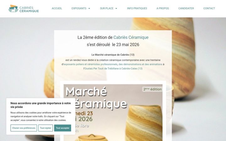 Screenshot of cabriesceramique.fr