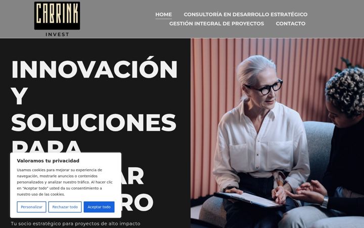 Екранна снимка на cabrink.com.es