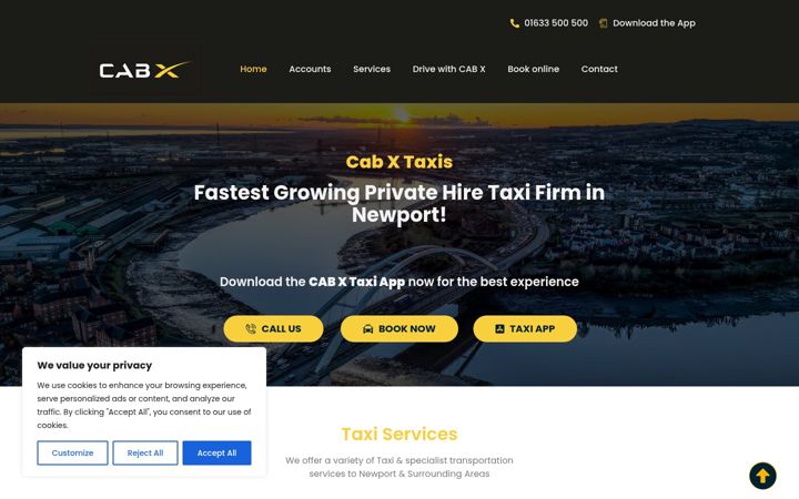 Screenshot of cabx.uk