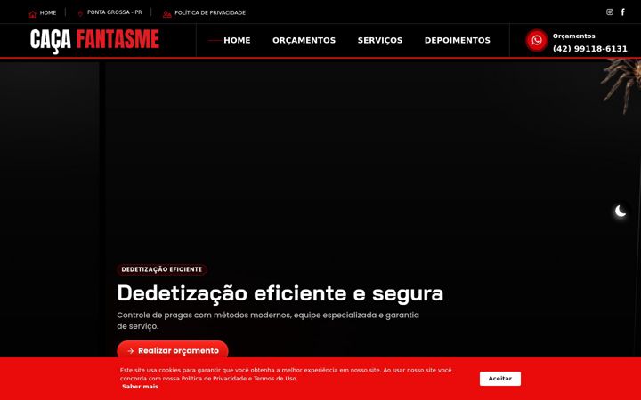 Snimka zaslona za cacafantasme.com.br