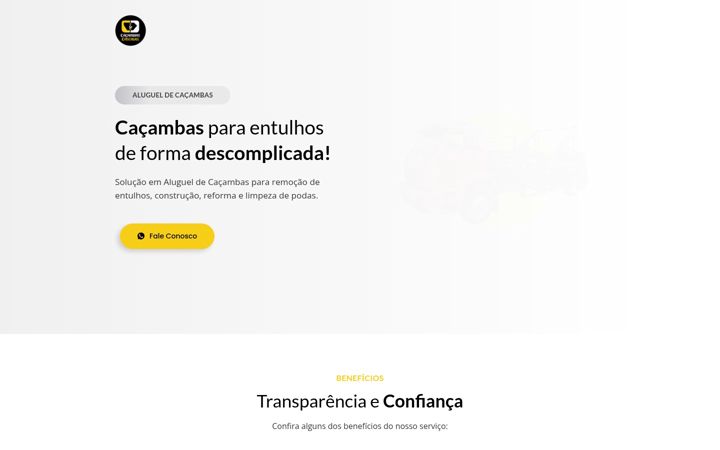 Screenshot of cacambascascavel.com