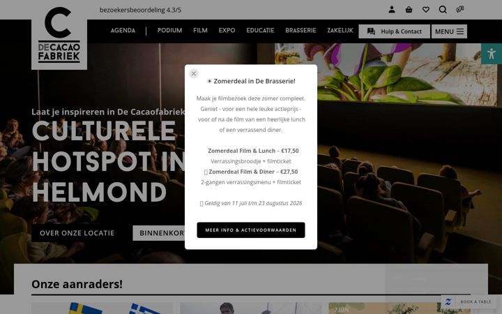 Screenshot of cacaofabriek.nl