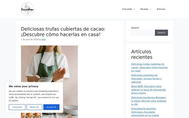 Screenshot of cacaolove.link