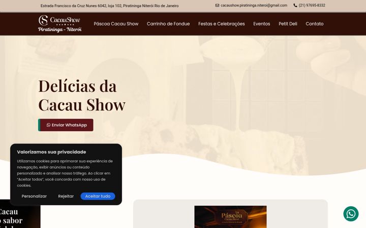 Snimka zaslona za cacaushowpiratininganit.com.br
