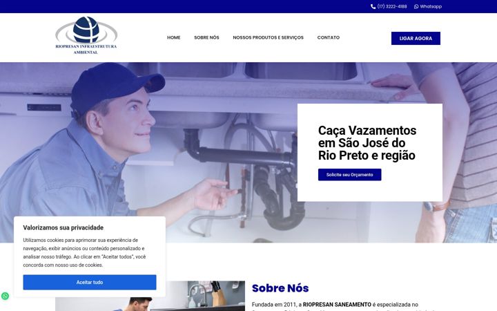 Screenshot του cacavazamentosrp.com.br