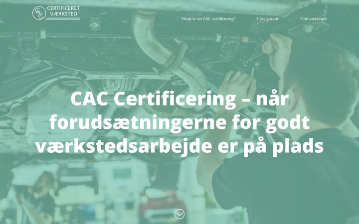 Screenshot του caccertificeret.dk