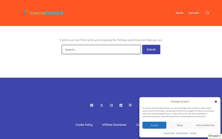 Screenshot of cacciasconti.it