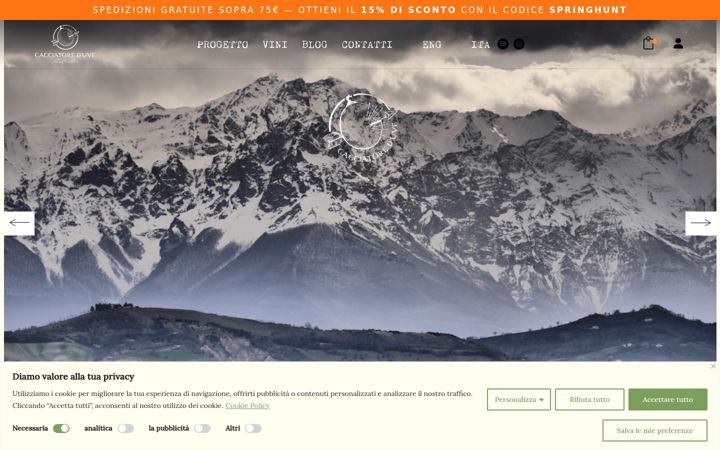 Screenshot of cacciatoreduve.it