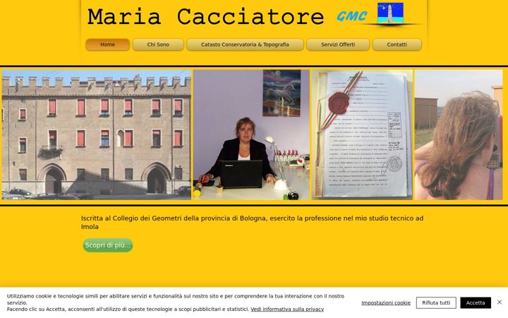 Screenshot of cacciatoregeometramaria.com