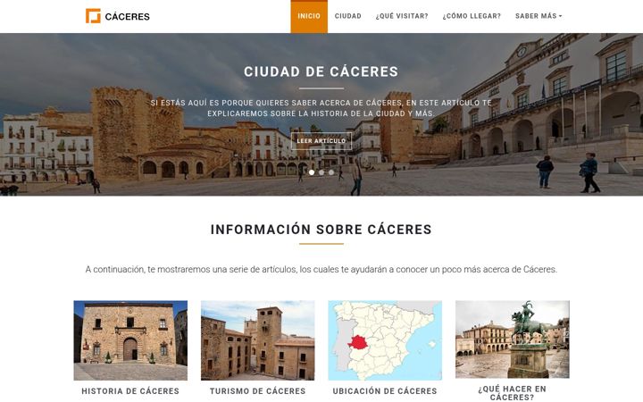 Ekrānuzņēmums no caceres.eu