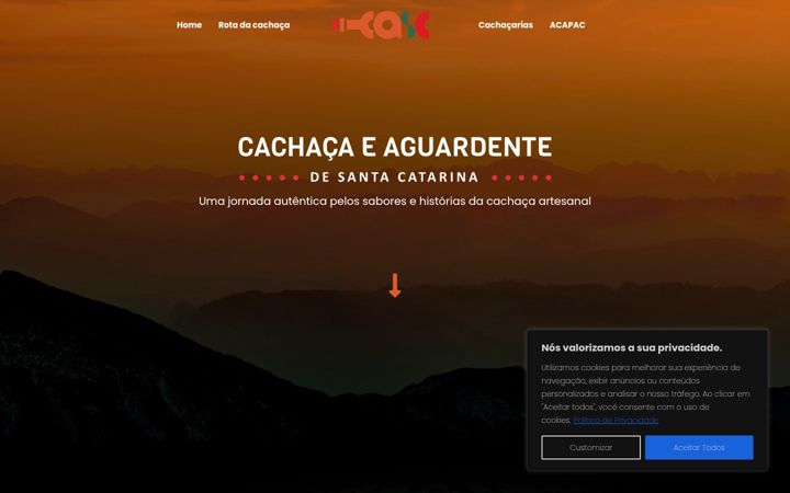 Screenshot van cachacacatarinense.com.br