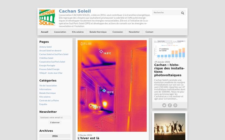 Screenshot of cachan-soleil.fr