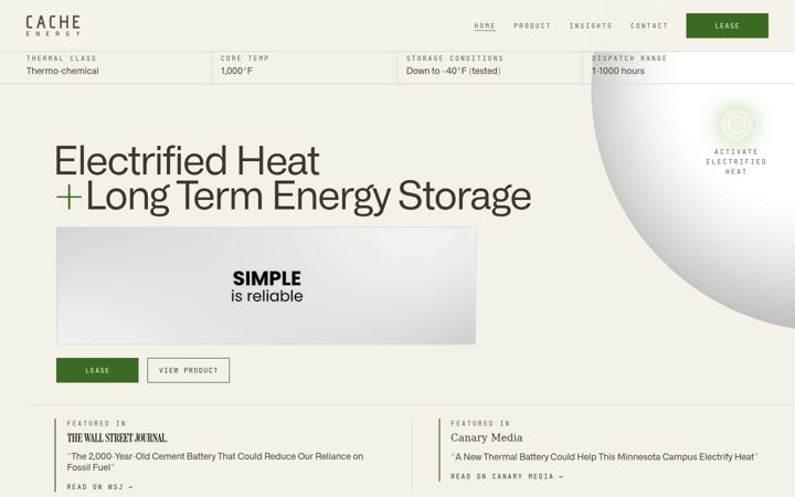 Screenshot of cache-energy.com