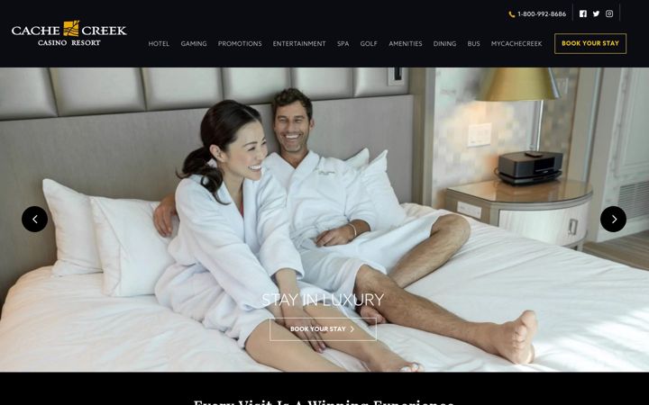 Screenshot of cachecreek.com