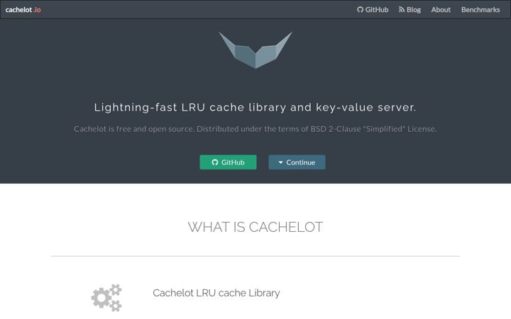 Screenshot of cachelot.io