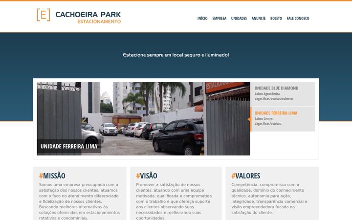 Screenshot van cachoeirapark.com.br