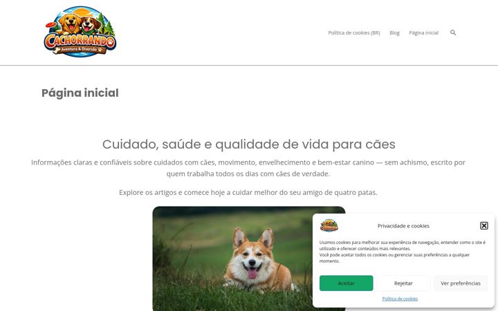 Екранна снимка на cachorrando.com.br