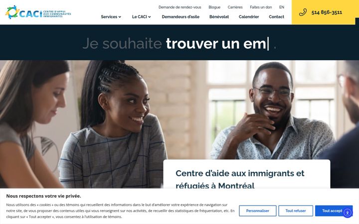 Screenshot ta' caci-bc.org