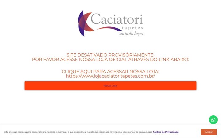 Screenshot di caciatoritapetes.com.br