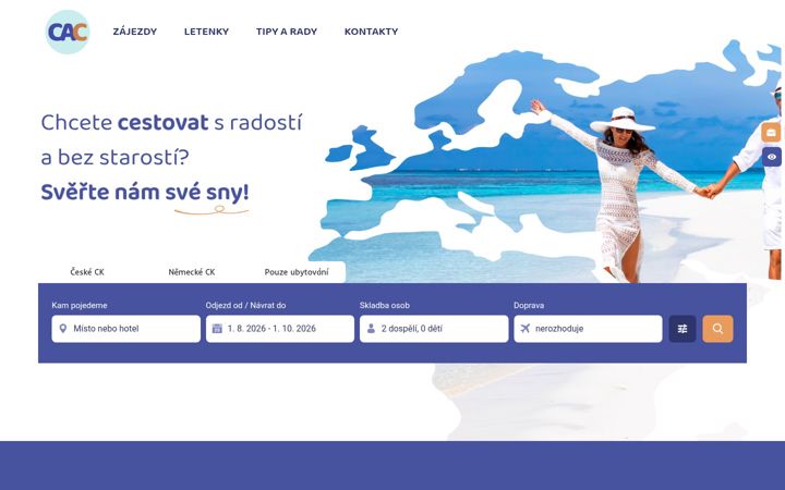 Screenshot di caclever.cz