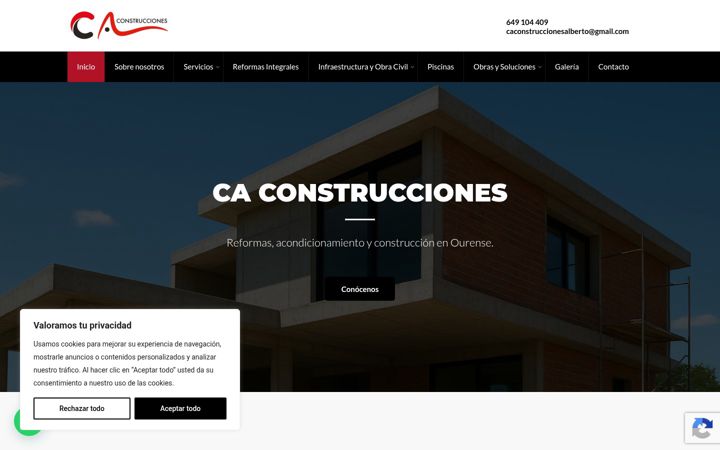Screenshot von caconstrucciones.es