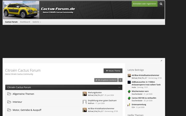 Screenshot di cactus-forum.de